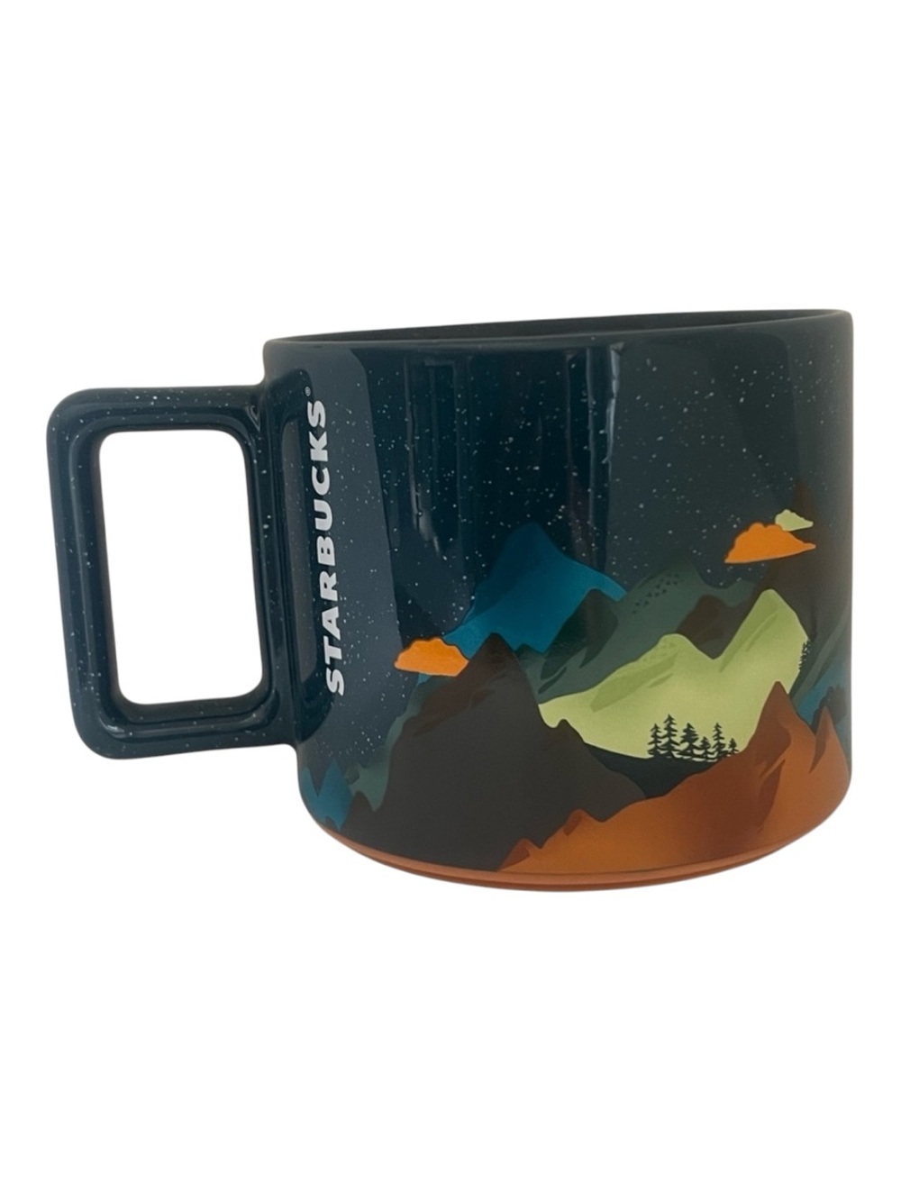 Starbucks Father's Day Blue Mountain Stars Scenic Ceramic Coffee Mug 14 oz.